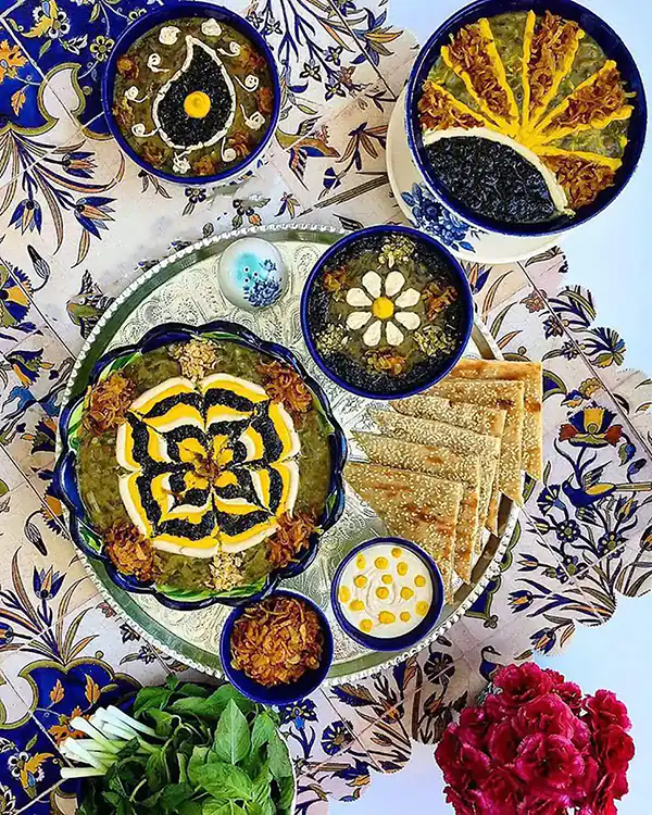 تزیین آش رشته + زیباترین مدل های تزیین آش رشته بسیار شیک و لاکچری