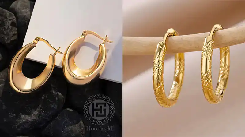 مدل گوشواره حلقه ای طلا + زیباترین مدل های گوشواره حلقه ای طلا ترند امسال