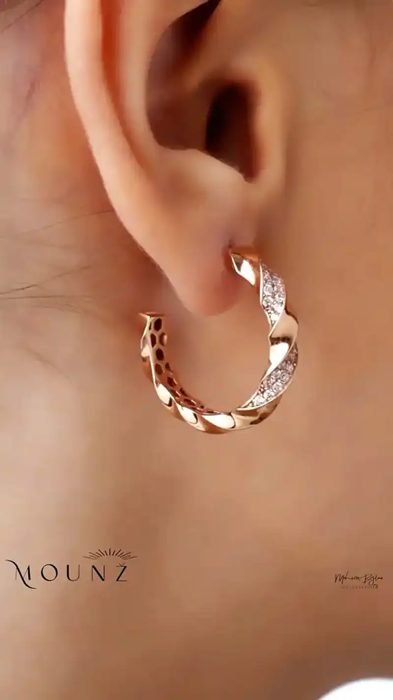 مدل گوشواره حلقه ای طلا + زیباترین مدل های گوشواره حلقه ای طلا ترند امسال