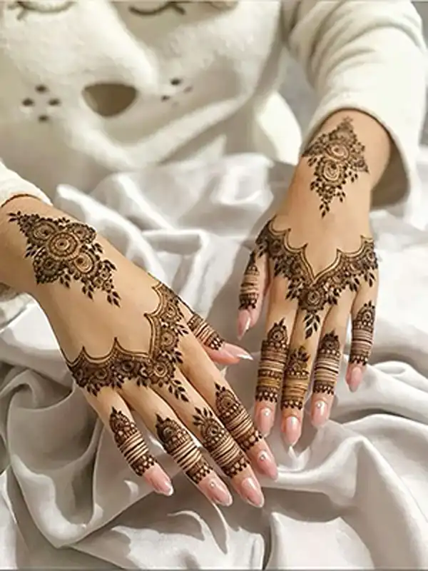 عکس مدل حنا + زیباترین طرح های حنا روی دست و پشت دست ترند و شیک