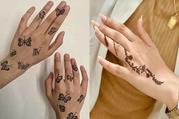 مدل حنا دخترانه + جدیدترین طرح های حنا فانتزی و سنتی دخترانه برای دست