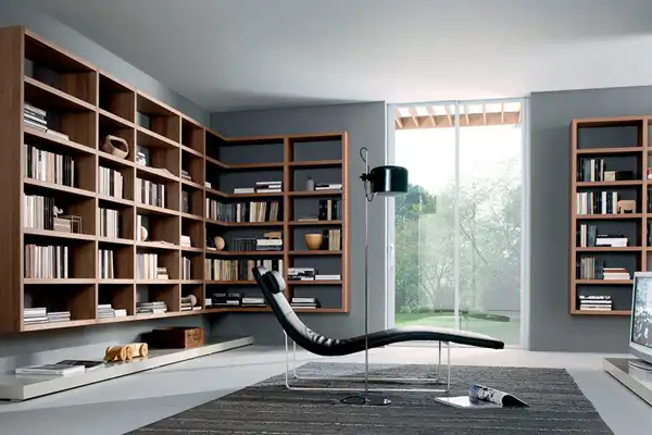 مدل کتابخانه دیواری ساده + جدیدترین مدل کتابخانه دیواری شیک و لاکچری و ترندروز