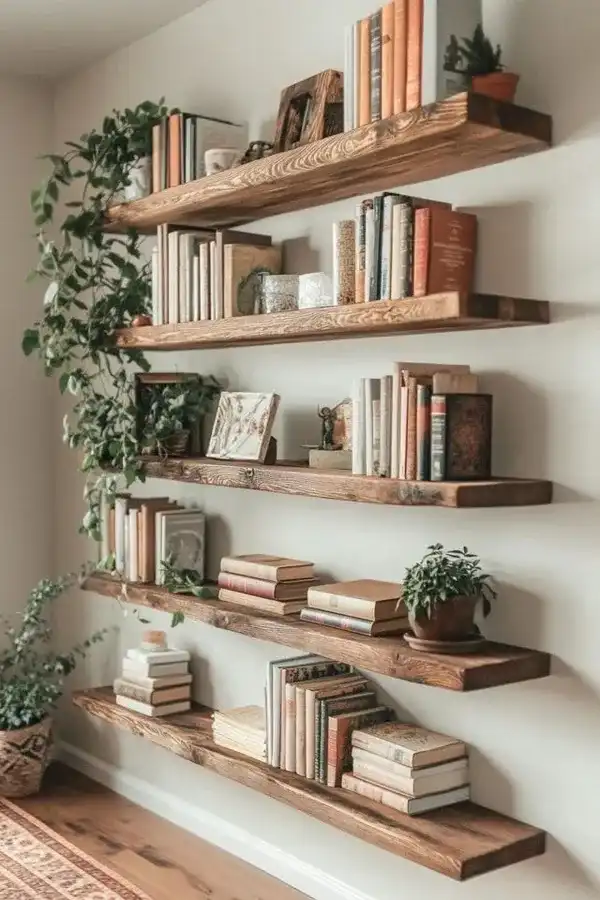 مدل کتابخانه دیواری ساده + جدیدترین مدل کتابخانه دیواری شیک و لاکچری و ترندروز