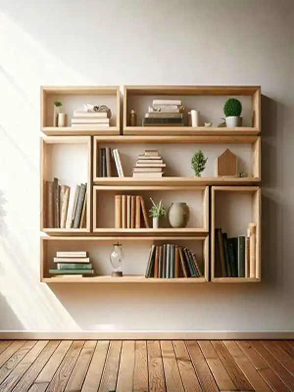مدل کتابخانه دیواری ساده + جدیدترین مدل کتابخانه دیواری شیک و لاکچری و ترندروز