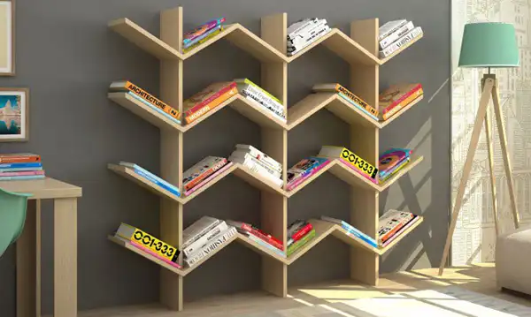مدل کتابخانه ایستاده + زیباترین مدل کتابخانه ایستاده مینیمال که کتاب هاتو حسابی نظم میده