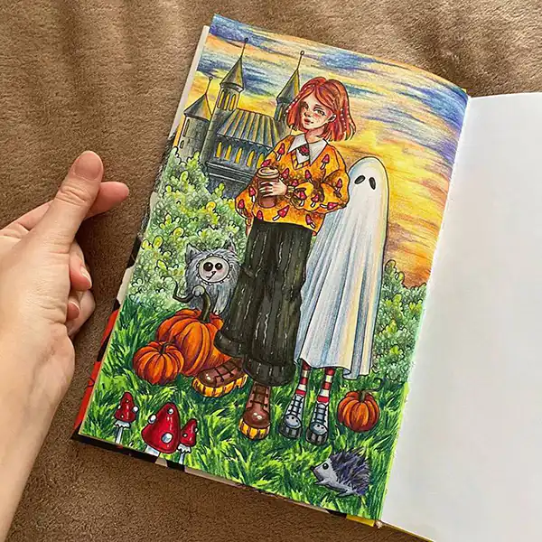 ایده نقاشی با مداد رنگی + زیباترین مدل های ایده نقاشی با مداد رنگی بسیار شیک