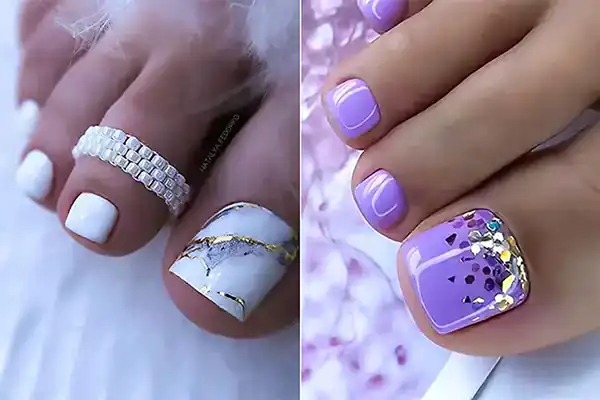 مدل ناخن پا جدید + زیباترین مدل های ناخن پا جدید بسیار شیک و لاکچری و امروزی