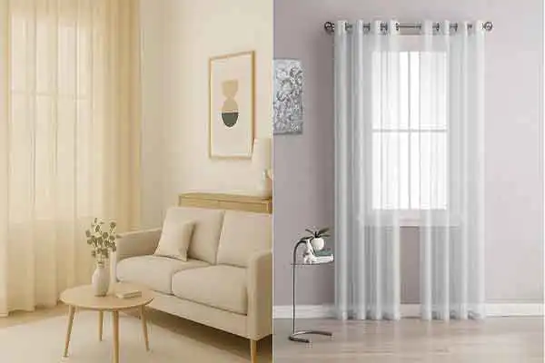 مدل پردهای جدید پذیرایی ساده حریر + شیک ترین پرده ساده حریر سفید و رنگی برای پذیرایی