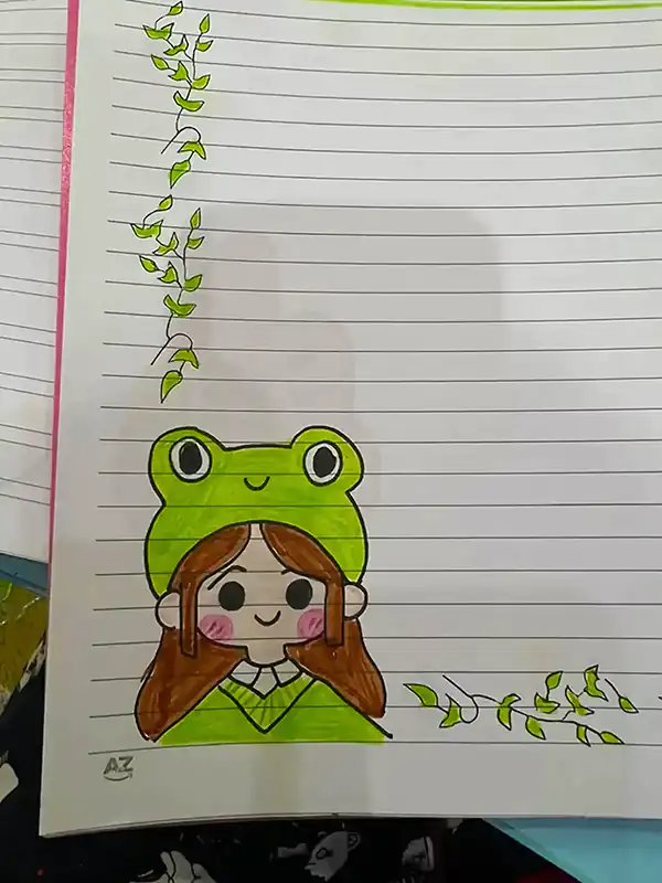 ایده نقاشی برای دفتر مشق + زیباترین مدل های ایده نقاشی برای دفتر مشق امسال