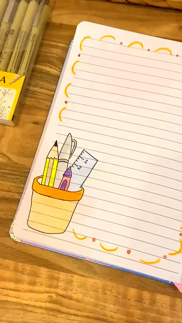 ایده نقاشی برای دفتر مشق + زیباترین مدل های ایده نقاشی برای دفتر مشق امسال