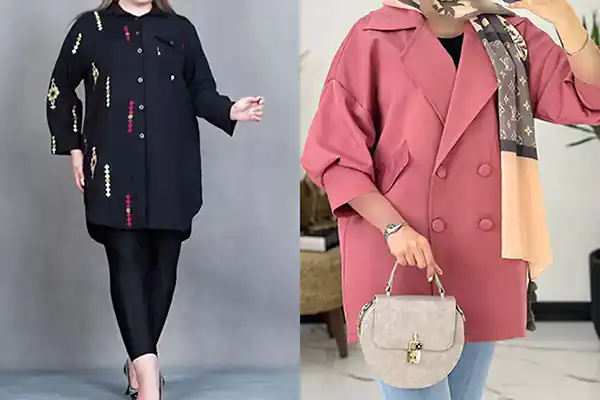 مدل مانتو برای افراد چاق و کوتاه + شیک ترین مدل های مانتو برای افراد چاق