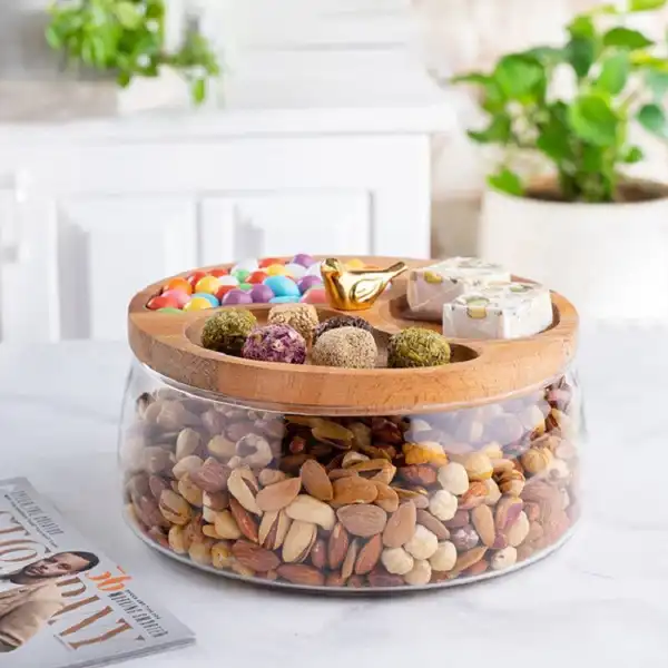 مدل آجیل خوری شیک + جدیدترین مدل آجیل خوری کریستال و چوبی برای پذیرایی شیک