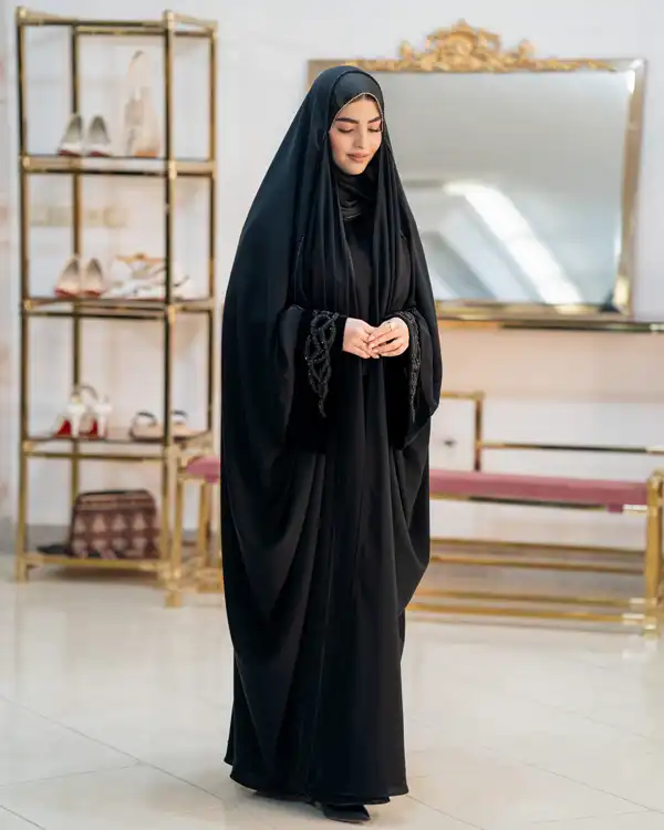 مدل چادر عربی مچ دار + جدیدترین چادر عربی مچ دار شیک که استفاده ار آن خیلی راحته