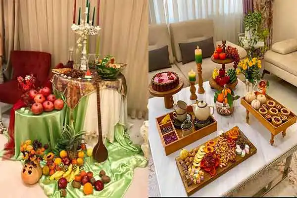 مدل چیدمان میز یلدا + جذاب ترین مدل های چیدمان میز یلدا بسیار شیک برای خانه ی تازه عروس ها