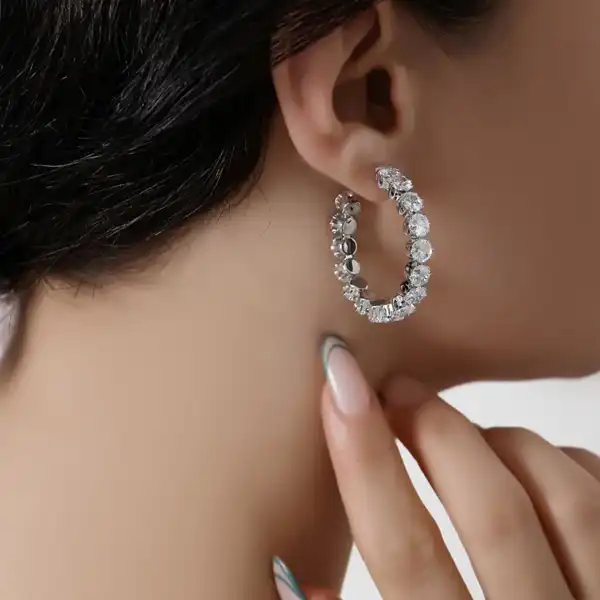 مدل گوشواره حلقه ای + زیباترین مدل گوشواره حلقه ای با گرم پایین و گرم بالا در طرح های مختلف و خاص
