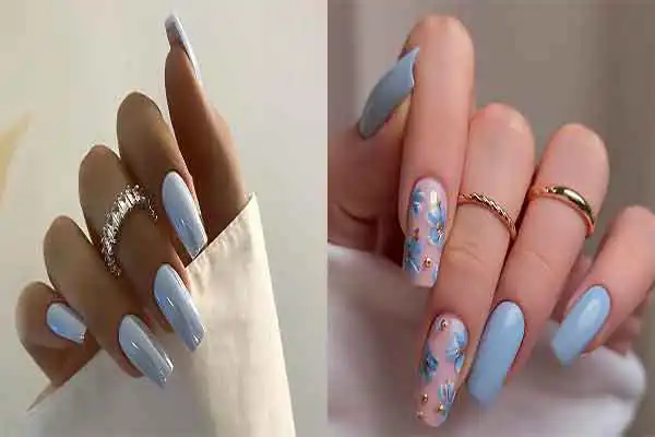 مدل لاک ابی پاستیلی + 15 مدل لاک آبی پاستیلی زیبا که سلیقه هرکسی نیست