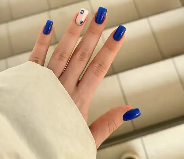 مدل ناخن ابی + زیباترین و شیک ترین مدل های ناخن ابی ترند امسال