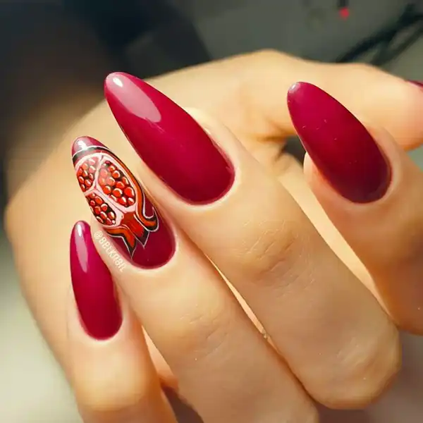 مدل ناخن یلدایی + جذاب ترین ایده های ناخن یلدایی شیک و لوکس برای تازه عروس های خاص پسند