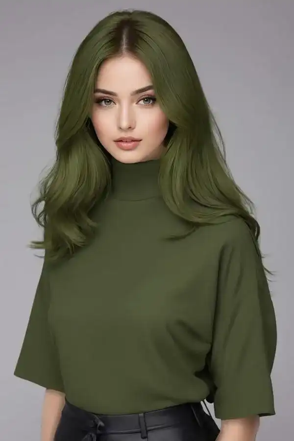 مدل رنگ مو زیتونی + زیباترین رنگ مو زیتونی شیک و لاکچری برای خام های سن بالا