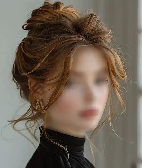 مدل شینیون اروپایی شلخته + شیک ترین شینیون اروپایی شلخته پایین و بالای سر جذاب
