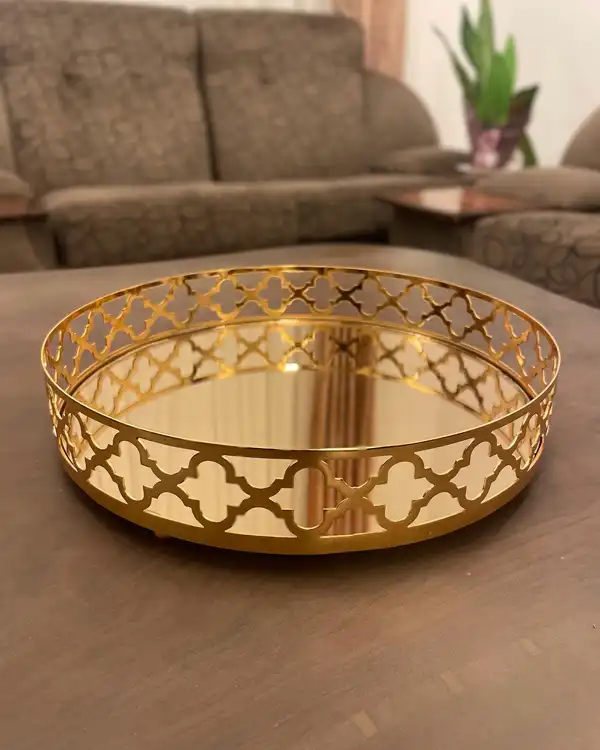 مدل سینی اینه ای + زیباترین سینی آینه ای برای پذیرایی و چیدمان اکسسوری لوکس
