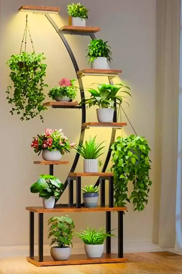 مدل استند گلدان چوبی + زیباترین استند گلدان چوبی شیک برای نظم دادن به گلدان ها