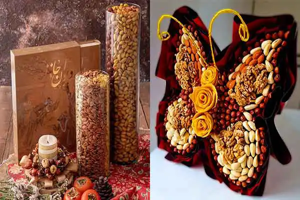 تزیین آجیل شب یلدا + جذاب ترین ایده ها برای تزیین آجیل شب یلدا بسیار شیک که مهمان هایتان تعجب خواهند کرد