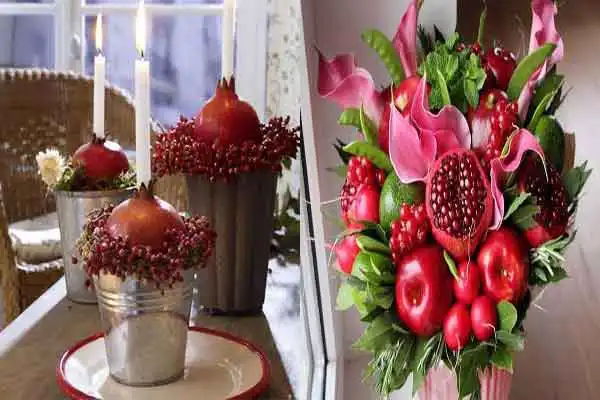 تزیین انار شب یلدا ساده + زیباترین تزیین انار شب یلدا ساده که در عین سادگی،آسان و شیک باشد
