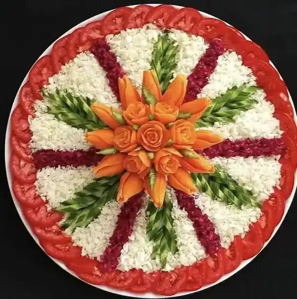 تزیین مدل سالاد + جذاب ترین ایده برای تزیین مدل سالاد خفن و غیرتکراری برای درخشش سفره غذای شما