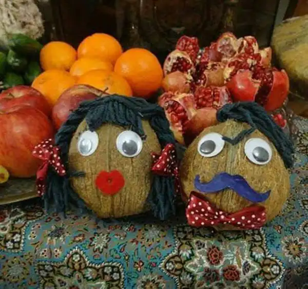 تزیین نارگیل شب یلدا + زیباترین تزیین نارگیل به عنوان میوه خاص و لاکچری برای میز شب یلدای شما
