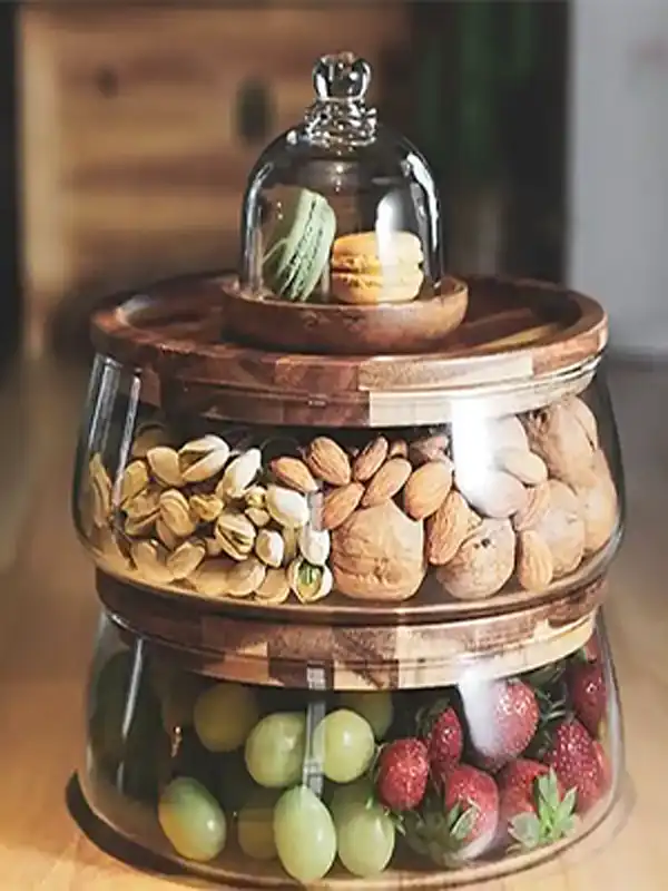 ظرف آجیل خوری در دار + زیباترین ظروف آجیل خوری کریستال و چوبی در دار خاص