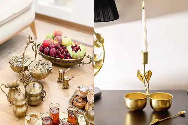 ظروف برنجی پذیرایی + جذاب ترین ظروف برنجی پذیرایی لاکچری که خیلی تو بورسن