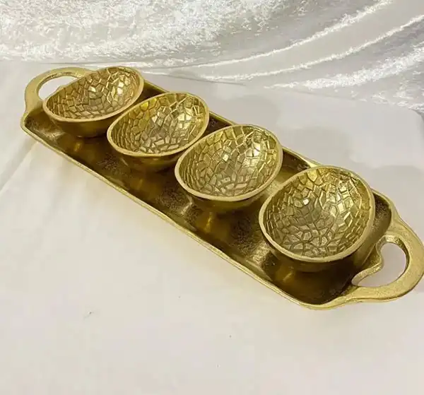 ظروف برنجی پذیرایی + جذاب ترین ظروف برنجی پذیرایی لاکچری که خیلی تو بورسن