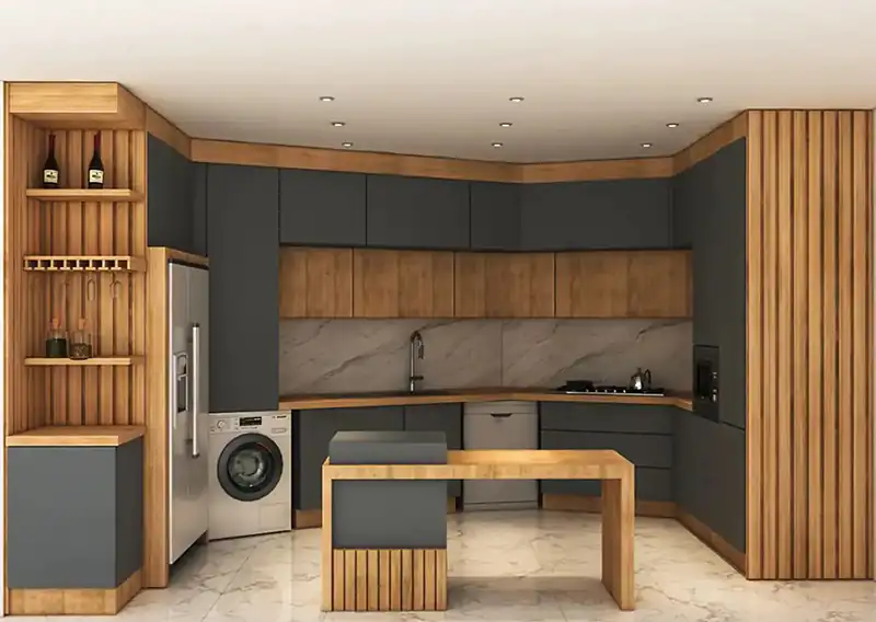 کابینت طرح چوب و سفید کابینت طرح چوب مدرن کابینت طرح چوب جدید کابینت طرح چوب روشن کابینت طرح چوب و طوسی کابینت طرح چوب و کرم